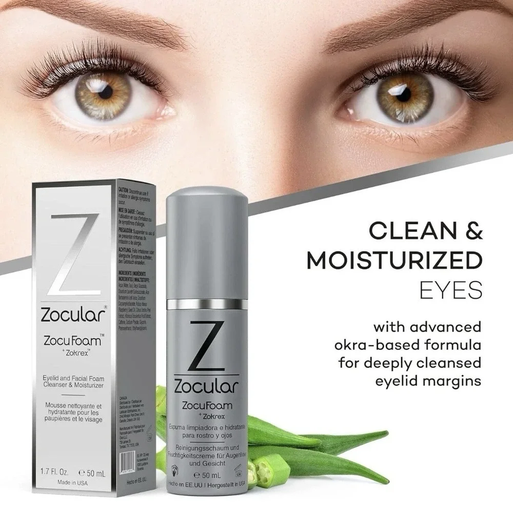 Zocular ZocuFoam‎ Eyelid and Facial Foam Cleanser Moisturizer NEW SEALED